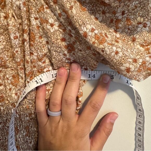 Tuckernuck Wray Orange Floral Cotton Mini Dress Large - Picture 7 of 11